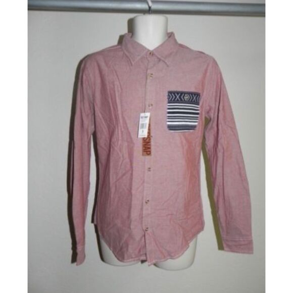 Redsnap Shirt Button Front Red Small Mens NWT - Picture 1 of 3